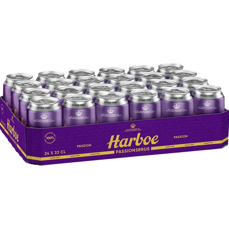 Harboe Passionsbrus 0% Sugar 24x0,33L Dose zzgl. DPG Pfand