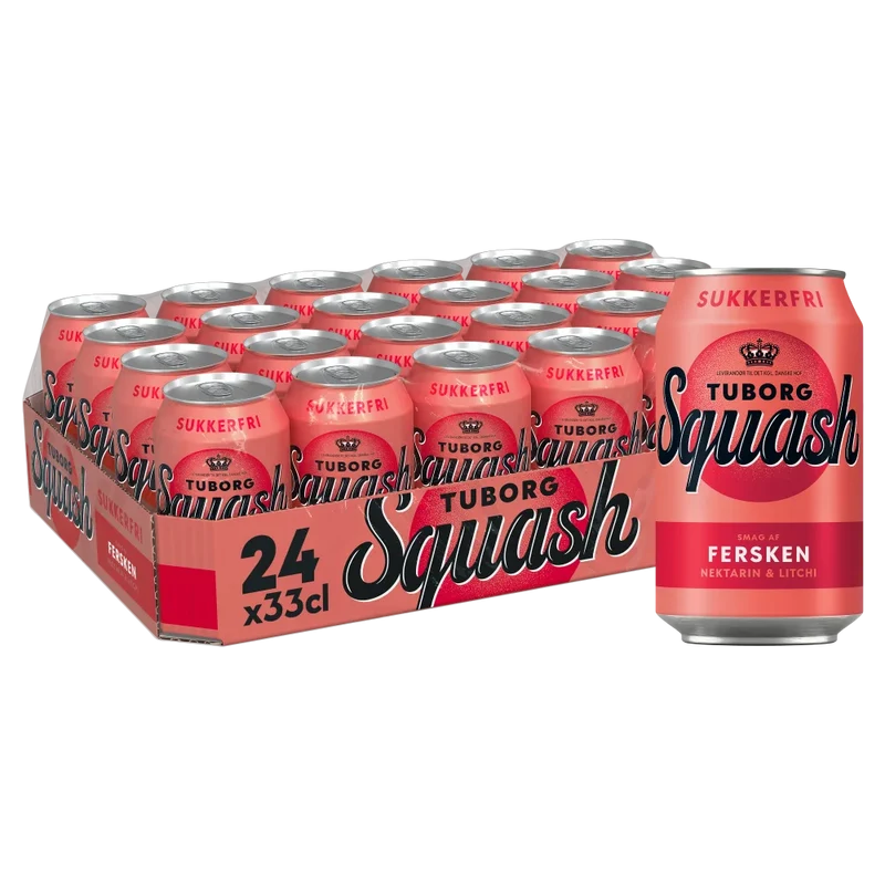 Tuborg Squash Fersken Zuckerfrei 24x0,33L Dose zzgl. DPG Pfand