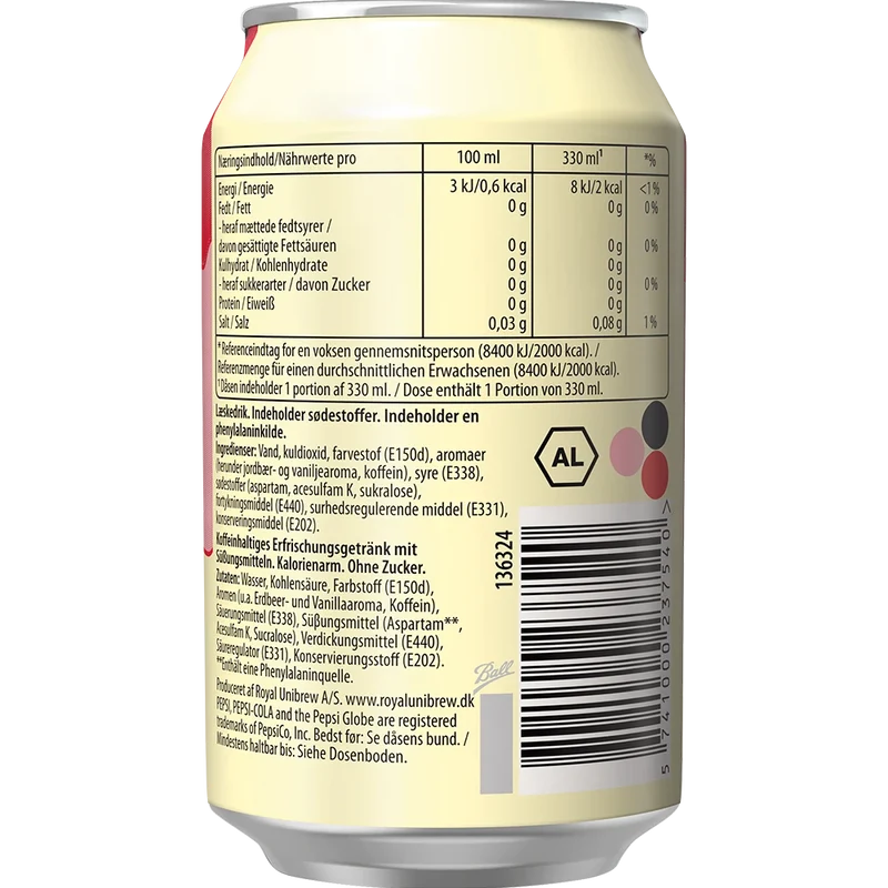Pepsi Strawberries 'n' Cream Flavour 12x0,33L Dose zzgl. DPG Pfand