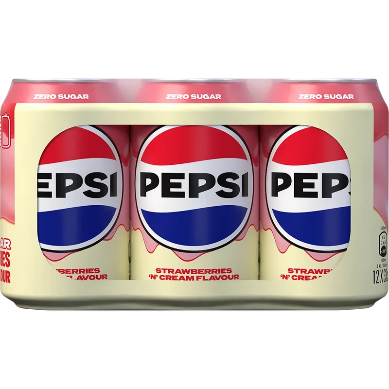 Pepsi Strawberries 'n' Cream Flavour 12x0,33L Dose zzgl. DPG Pfand