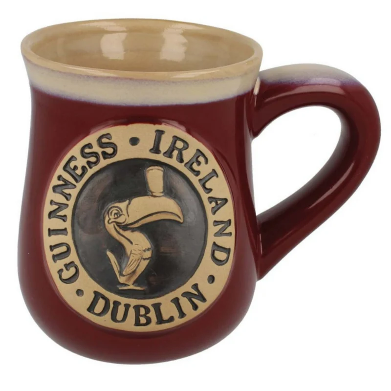 Guinness Toucan Burgundy Pottery Mug