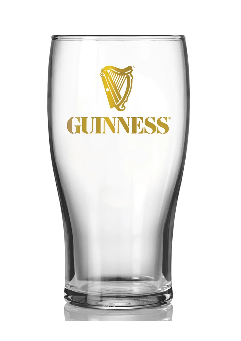 Guinness Vintage Gold Harp Pint Glass