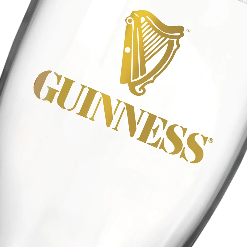 Guinness Vintage Gold Harp Pint Glass