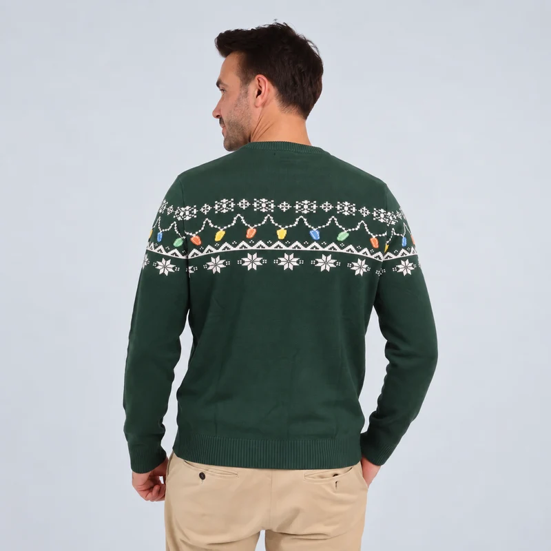 Guinness Holiday Pint Lights Sweater - Green