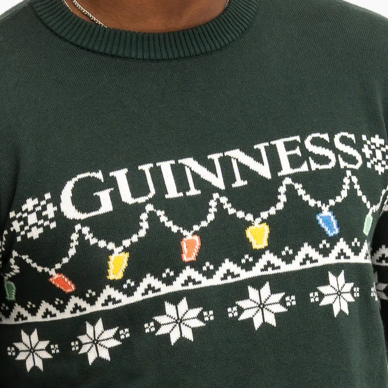 Guinness Holiday Pint Lights Sweater - Green