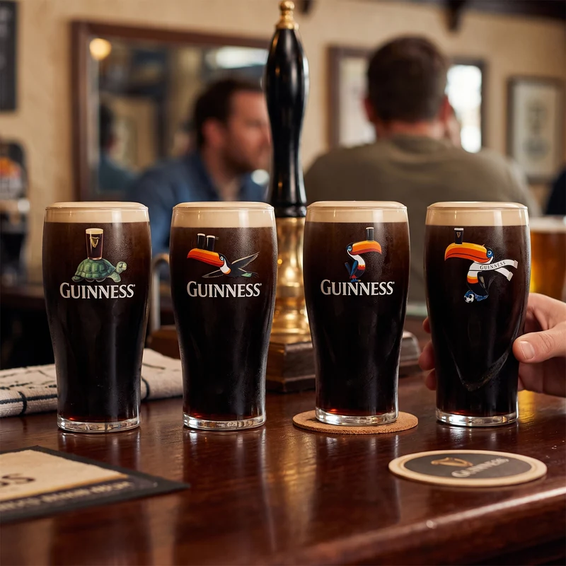 Guinness Gilroy - 4 Pint Glass Bundle