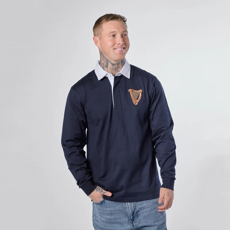 Guinness Navy Traditional Rugby Jersey