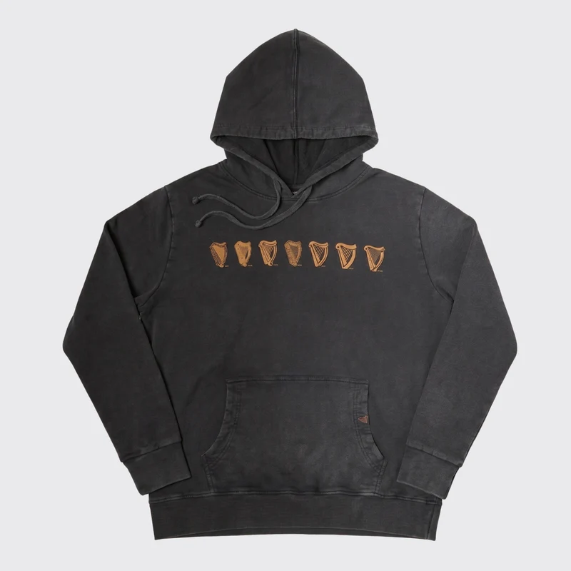 Guinness Evolution of the Harp Distressed Hoodie – Black