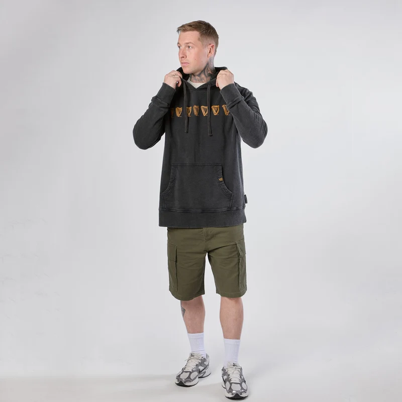 Guinness Evolution of the Harp Distressed Hoodie – Black