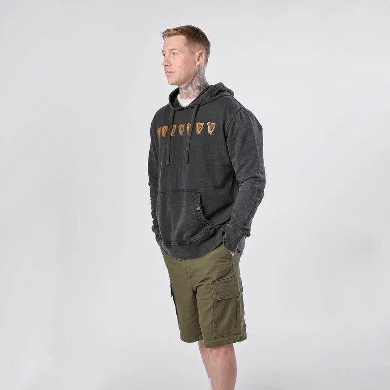 Guinness Evolution of the Harp Distressed Hoodie – Black