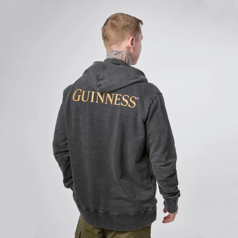Guinness Evolution of the Harp Distressed Hoodie – Black