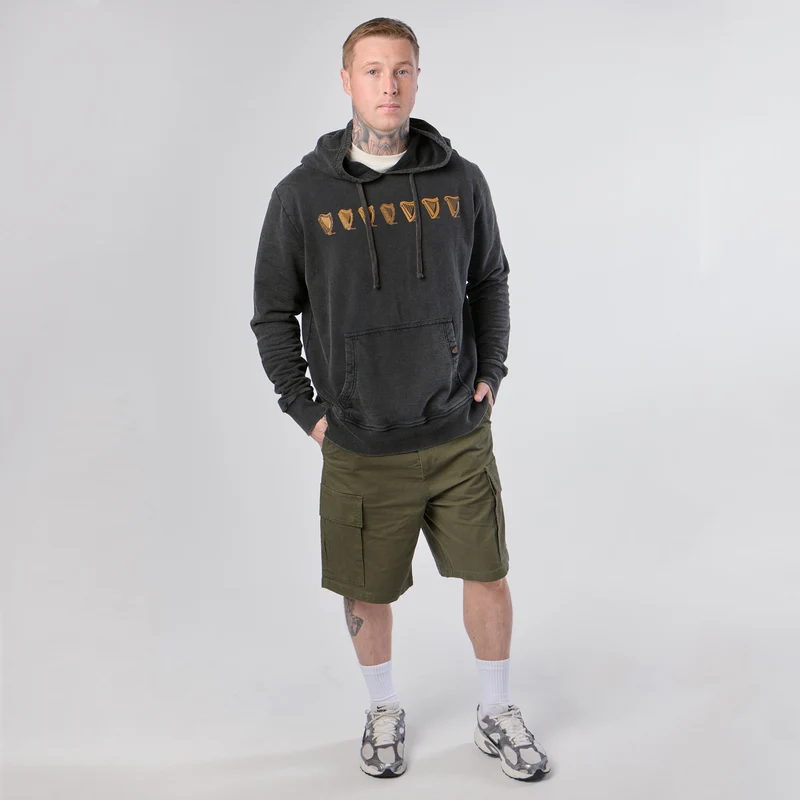 Guinness Evolution of the Harp Distressed Hoodie – Black