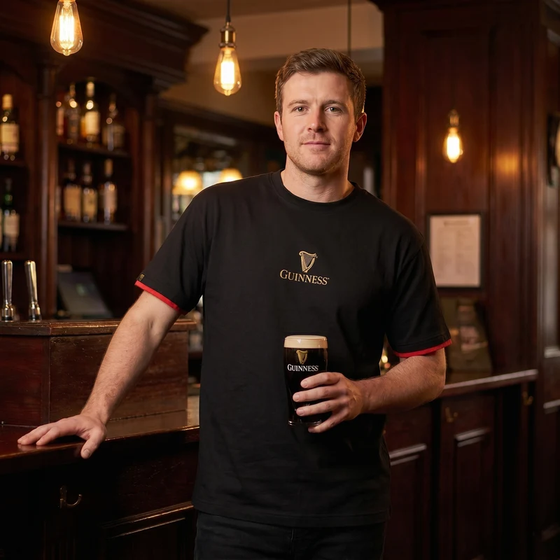 Guinness Irish Label Black Tee