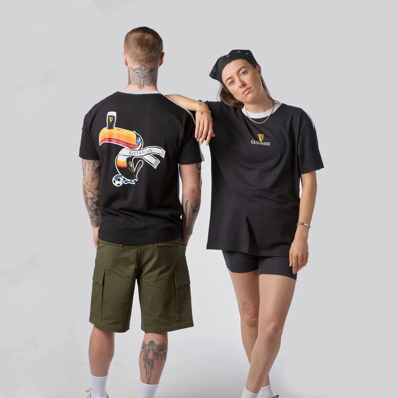 Guinness Toucan Soccer Black Tee