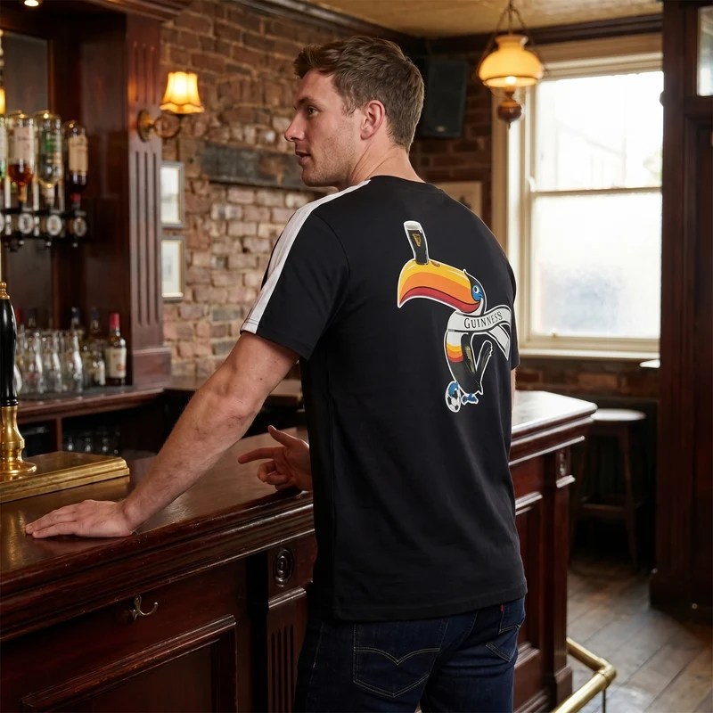 Guinness Toucan Soccer Black Tee