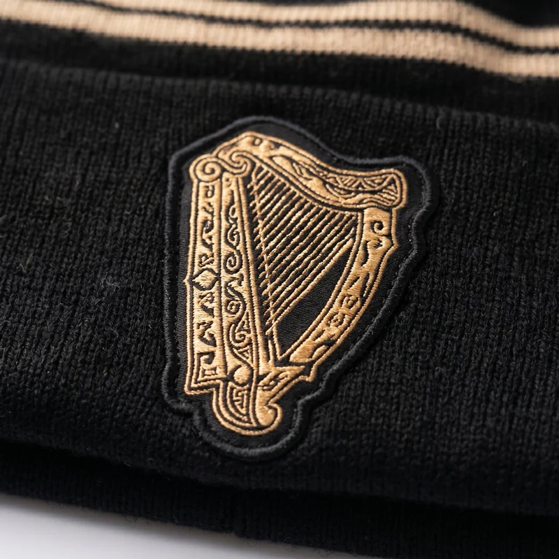 Guinness Black & Gold Sports Beanie – Vintage Harp Knit