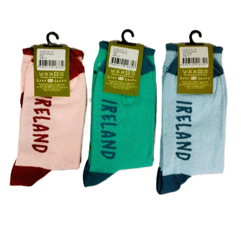 Socks, Irish Colorful Sheep socks, 3 pack, mixed colors
