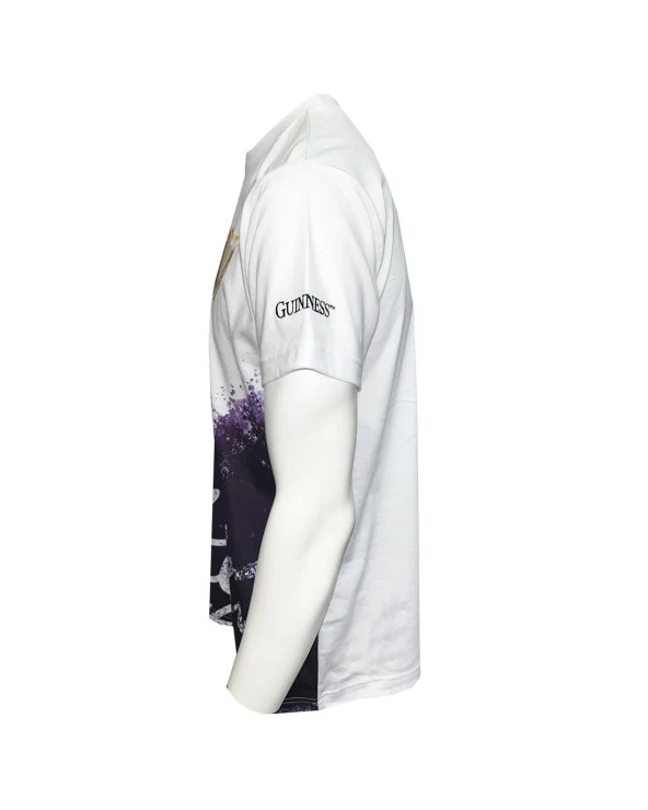 Guinness Gradient Harp T-shirt in White and Purple