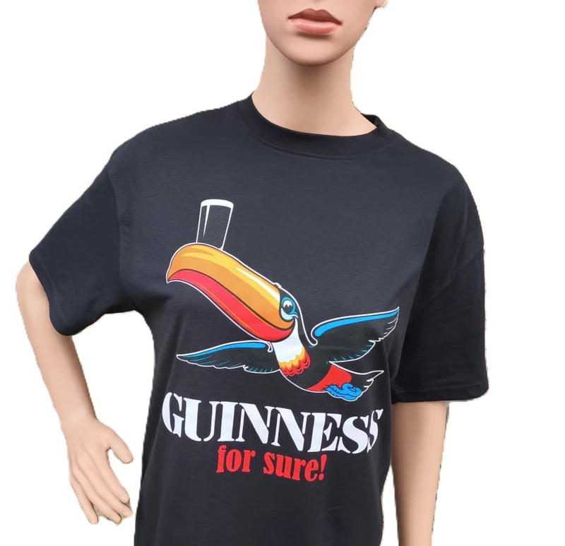 Guinness "for Sure' Black Toucan T-Shirt