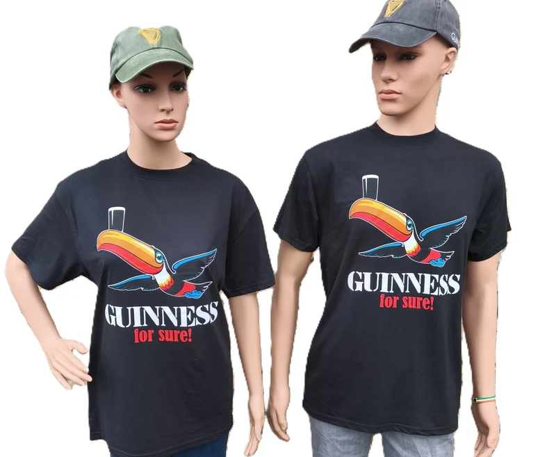 Guinness "for Sure' Black Toucan T-Shirt