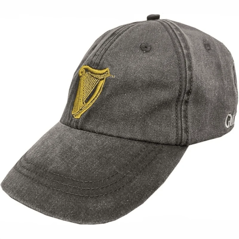 Guinness Harp Black Washed Baseball Cap