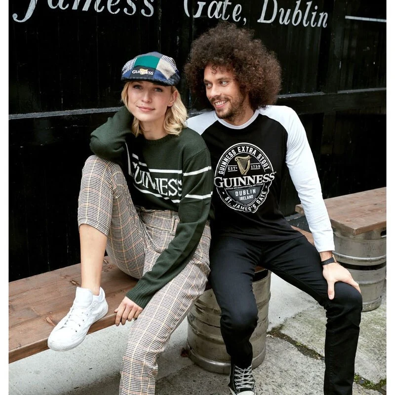 Guinness Extra Stout Black and White Long Sleeve T-Shirt