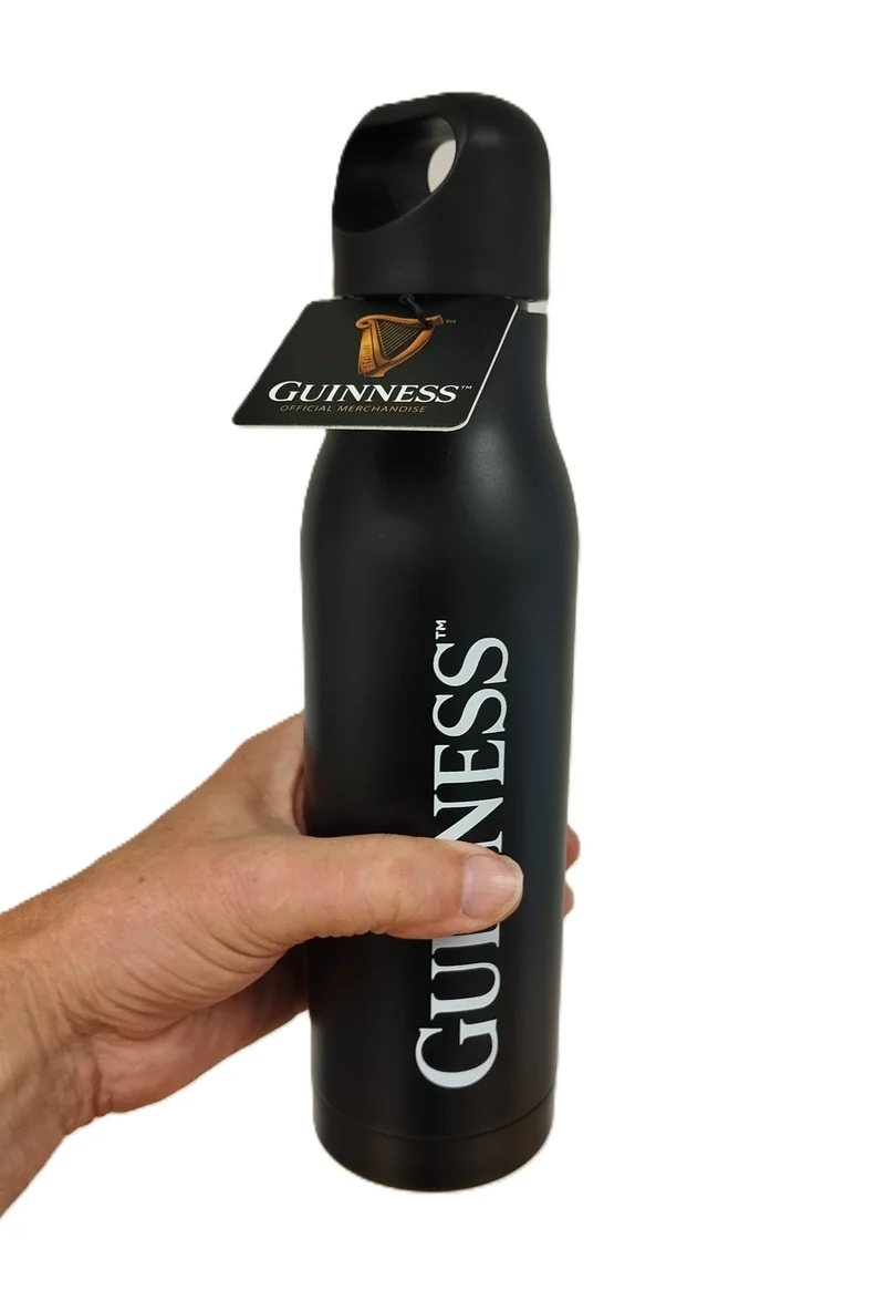 Official Guinness Metal Water Bottle Black Color With Guinness logo