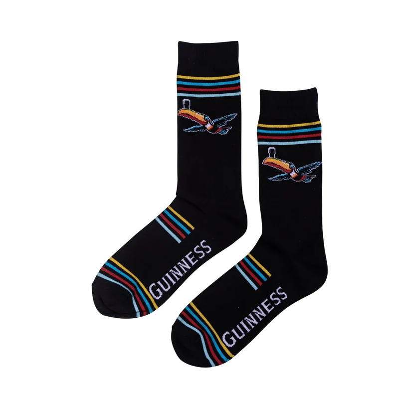 Guinness Flying Toucan Striped Soft Socks