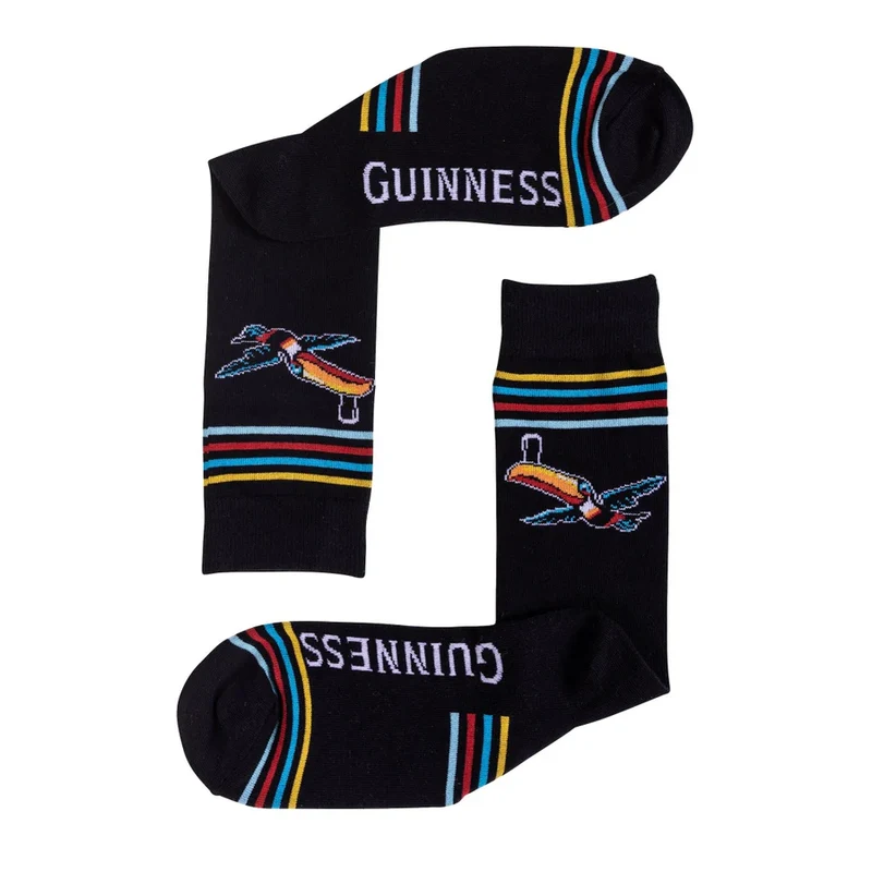 Guinness Flying Toucan Striped Soft Socks