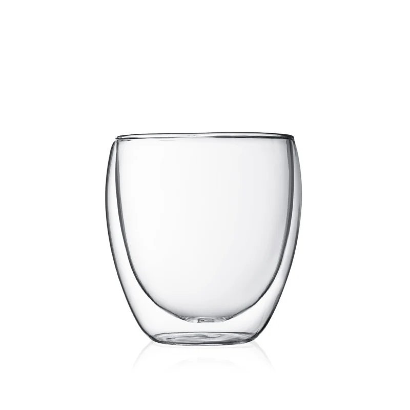 Bodum Doppeltwandige Kaffee- und Teegläser Pavina - Patentiertes Ventil - 250 ml - 6 Stück