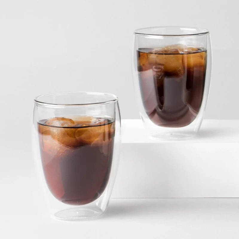 Bodum Doppeltwandige Kaffee- und Teegläser Pavina - Patentiertes Ventil - 320 ml - 2 Stück