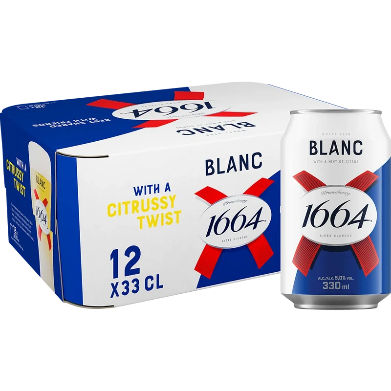 Kronenbourg 1664 Blanc 12x0,33L Dose zzgl. DPG