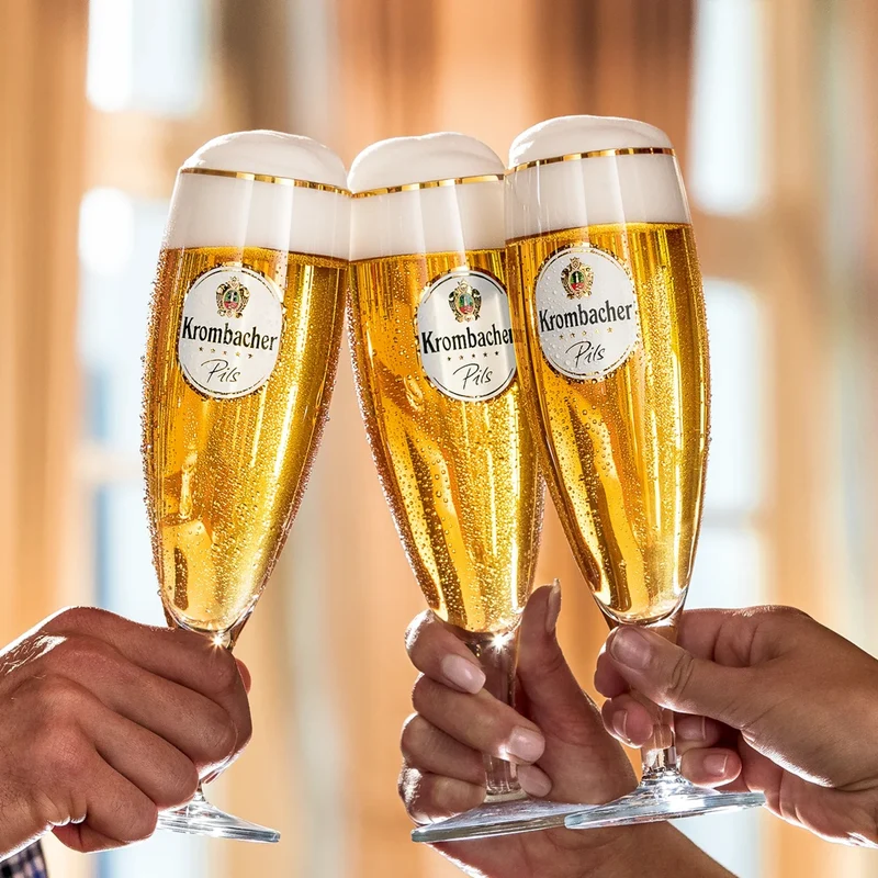Krombacher Biergläser mit Stiel 300 ml - 2 Stück