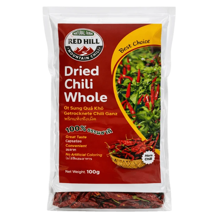 RED HILL getrocknete Chilis ganz 100g