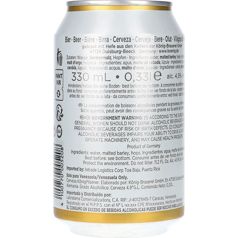 König Pilsener 4,9% 24x 0,33L Dose zzgl. DPG Pfand