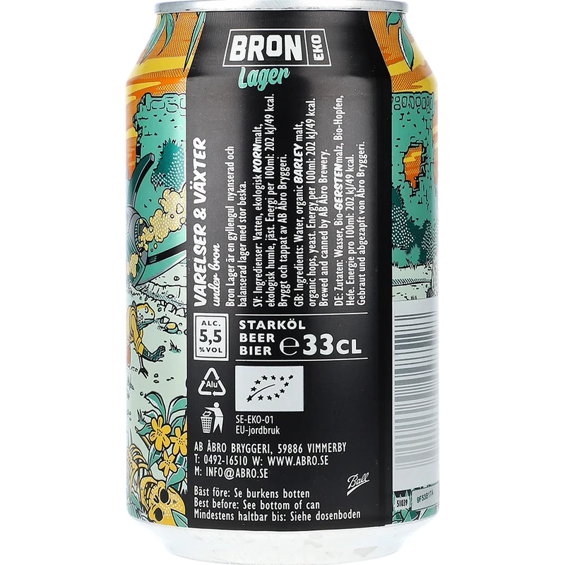 Åbro Bron Lager Ekologisk 5,5% 24x0,33L Dose zzgl. DPG Pfand