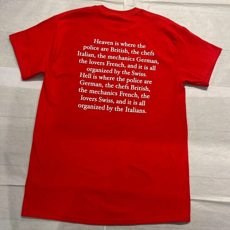 Heaven & Hell Cotton Short Sleeve T-Shirt Red