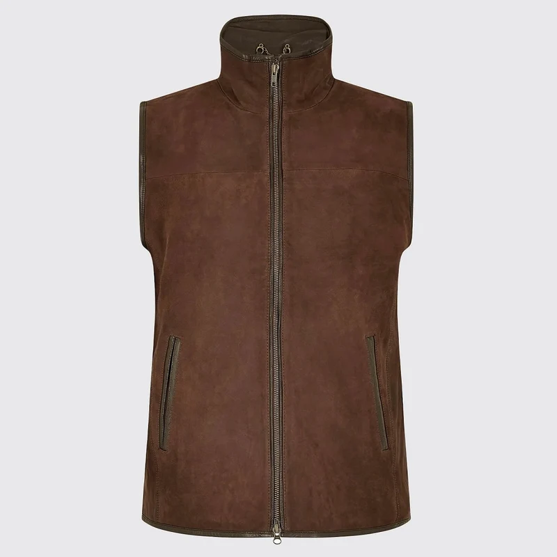 Dubarry Dunhill Men's Leather Gilet - Walnut