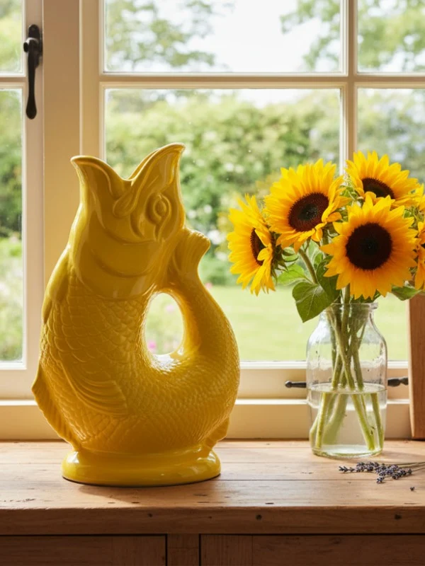 Wade Ceramics Gluggle Jug - Color: Yellow