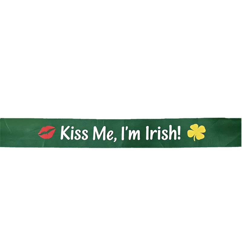 Kiss Me I’m Irish Green Sash