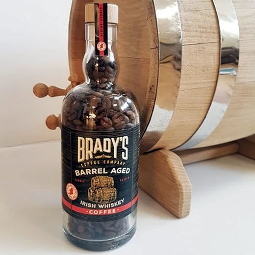 Brady's Barrel Aged Whiskey Coffee - Bottle (Whole Bean)