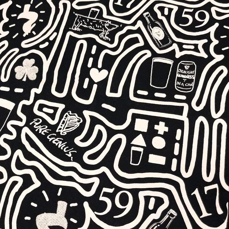 Guinness Black Graphic Doodle T-Shirt