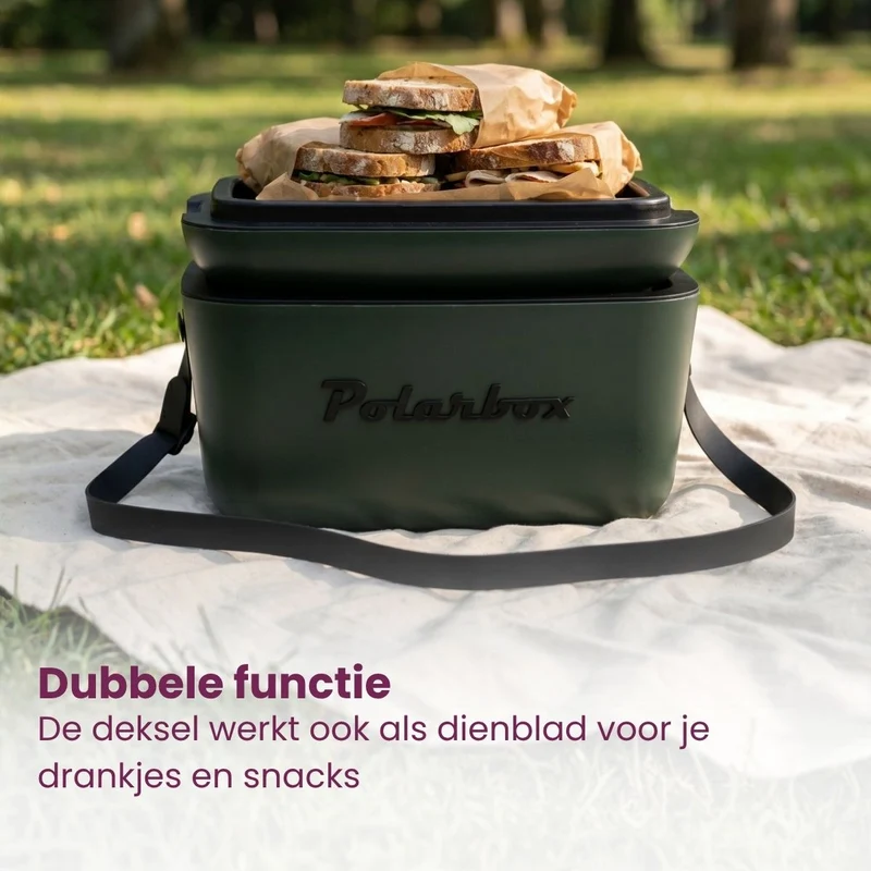 Polarbox Kühlbox mit Schulterband - Green Forest-Black - 12 Liter