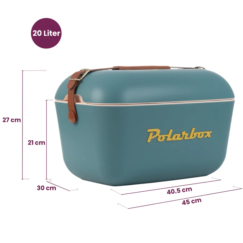 Polarbox Kühlbox mit Schultergurt - Olive Green-Gold - 20 Liter