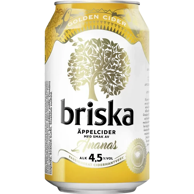 Briska Äppelcider Ananas 4,5% 24x0,33L Dose zzgl. DPG Pfand