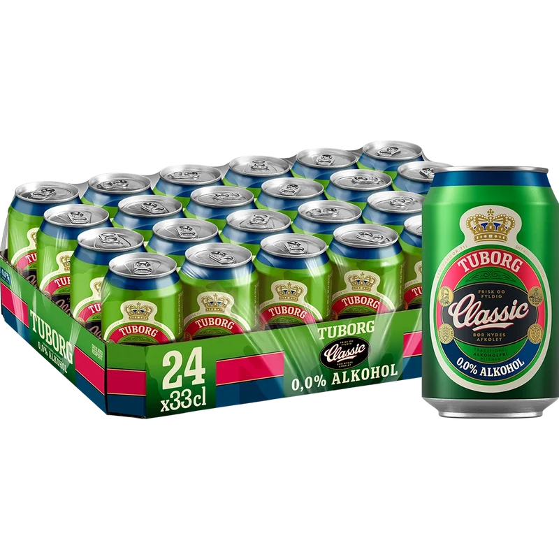Tuborg Classic 0,0% Alkoholfrei 24x0,33L Dose zzgl. DPG