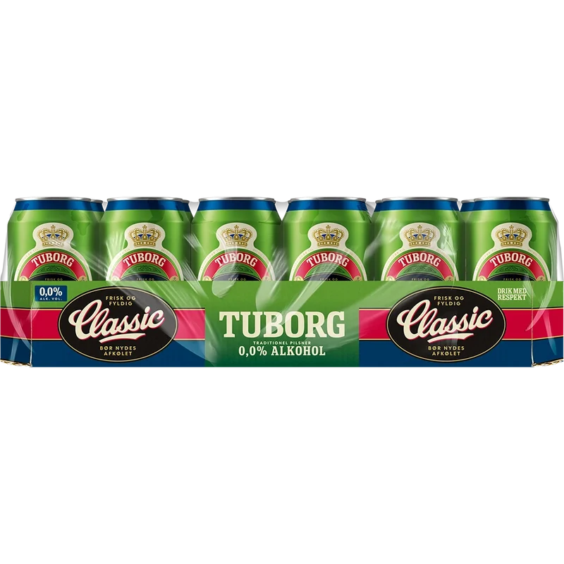 Tuborg Classic 0,0% Alkoholfrei 24x0,33L Dose zzgl. DPG