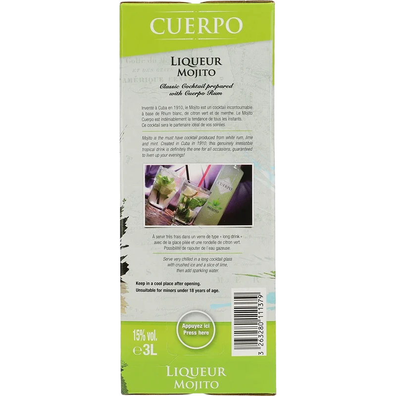 Cuerpo Mojito 15 % 3L BIB