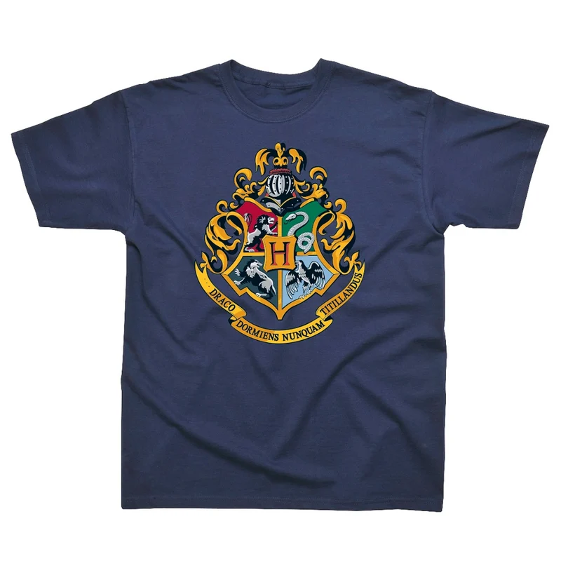 Spike Hogwarts Crest T-Shirt Navy