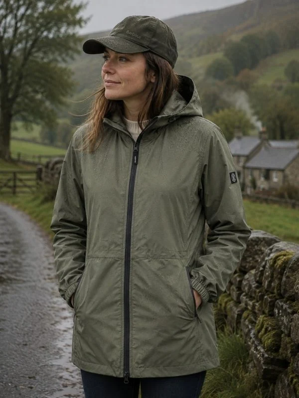 Dubarry Brookside Ladies' Hooded Rain Mac - Kelp